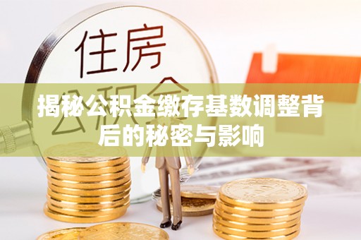 婺城揭秘公积金缴存基数调整背后的秘密与影响