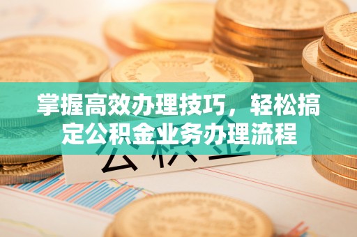 婺城掌握高效办理技巧，轻松搞定公积金业务办理流程